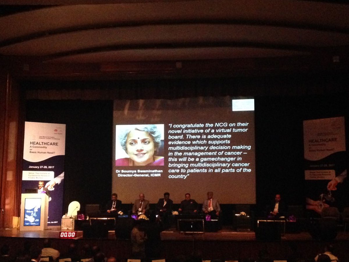 A gamechanger in bringing multidisciplinary cancer care across India: says <a href="/doctorsoumya/">Soumya Swaminathan</a> about the Virtual Tumour Board <a href="/cspramesh/">Pramesh CS</a>  #TMCis75
