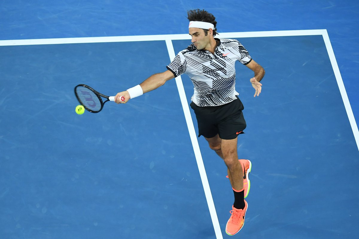 swiss_tennis's tweet photo. Break @rogerfederer!! #cmooon #SupportTheSwiss #AusOpen https://t.co/ALnVrgqqAb