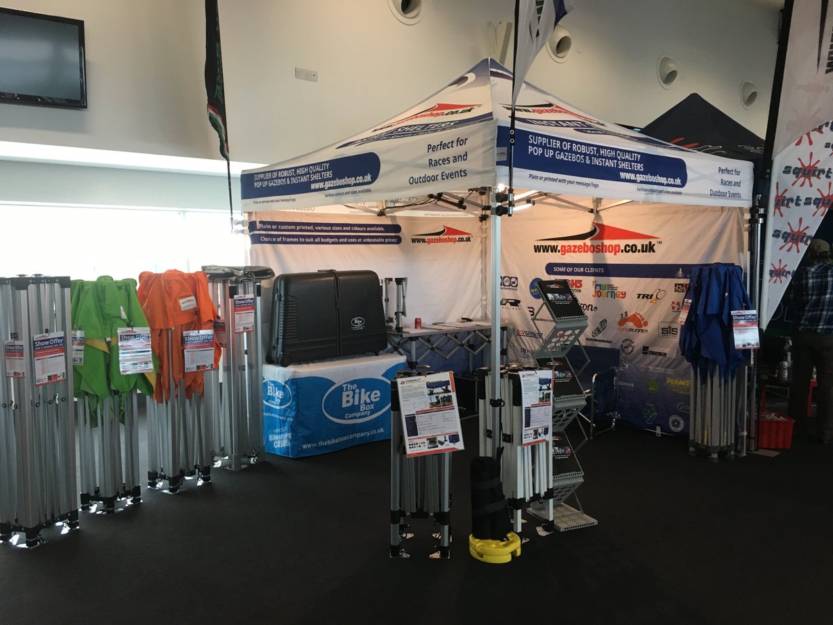We're <a href="/SilverstoneUK/">Silverstone</a> from 29 - 31 Jan folks 4 <a href="/BikePlaceShow/">The Bike Place Show</a>! Gr8 offers 2 be had! Swing by Hall 1 #popupgazebos #printedshelters #bikecases