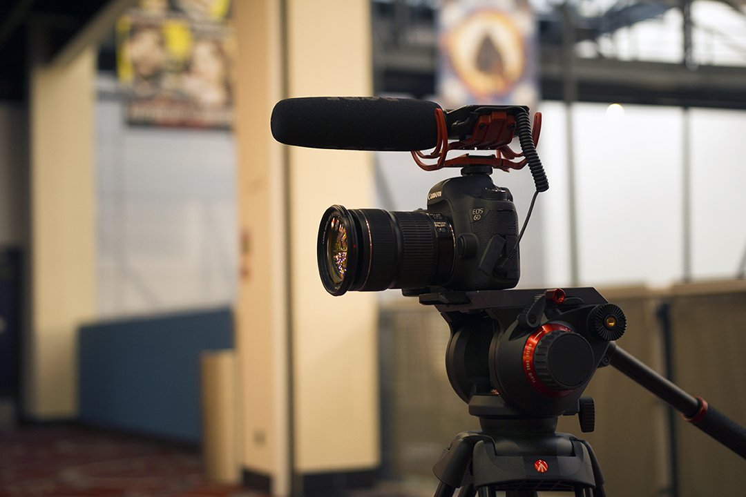 DrawnInPen's tweet photo. A photo of our sweet, sweet set up: #Canon #6D , #Rode Mic, #Manfrotto #504hd #Tripod . Photo courtesy of @RaDitzSantosa #filmmaking #promo https://t.co/Gy2CesNqtx