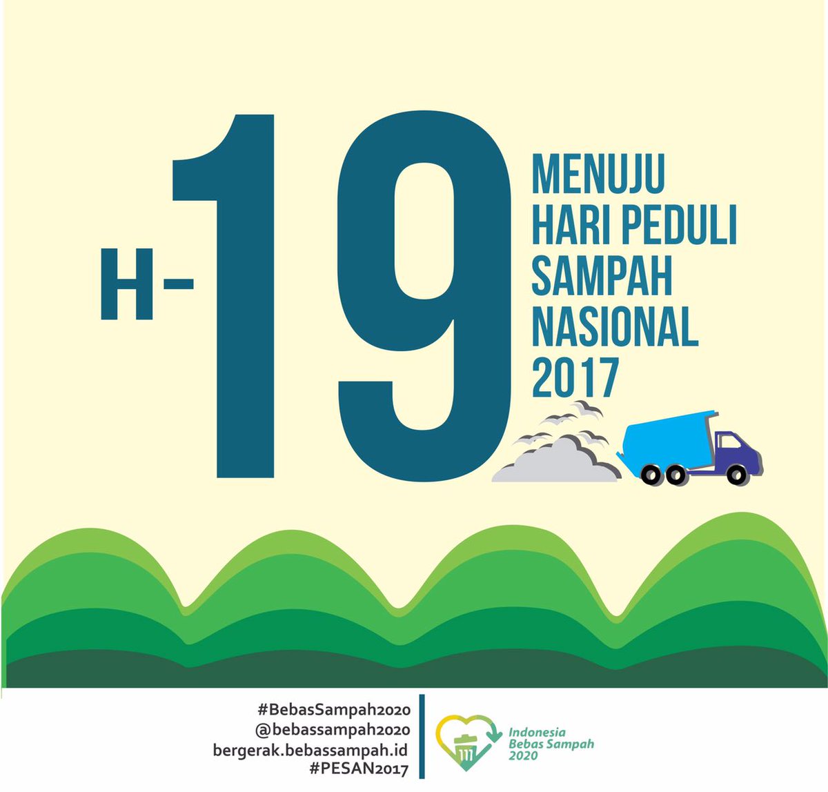 JamboreIBBS's tweet photo. 19 hari menuju Hari Peduli Sampah Nasional 2017. Sudah ikut bergerak?
Yuk bergerak bersama!
https://t.co/UBoIBDmMMi https://t.co/qxQFb6Oed8
