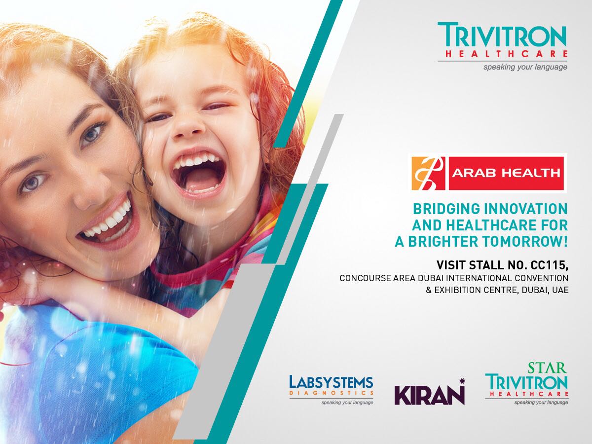 DrGSKVelu's tweet photo. Excited about @Arab_health 2017. If you are there do drop by the @TrivitronIndia stall (#CC115) https://t.co/x4N7yY1W5x
