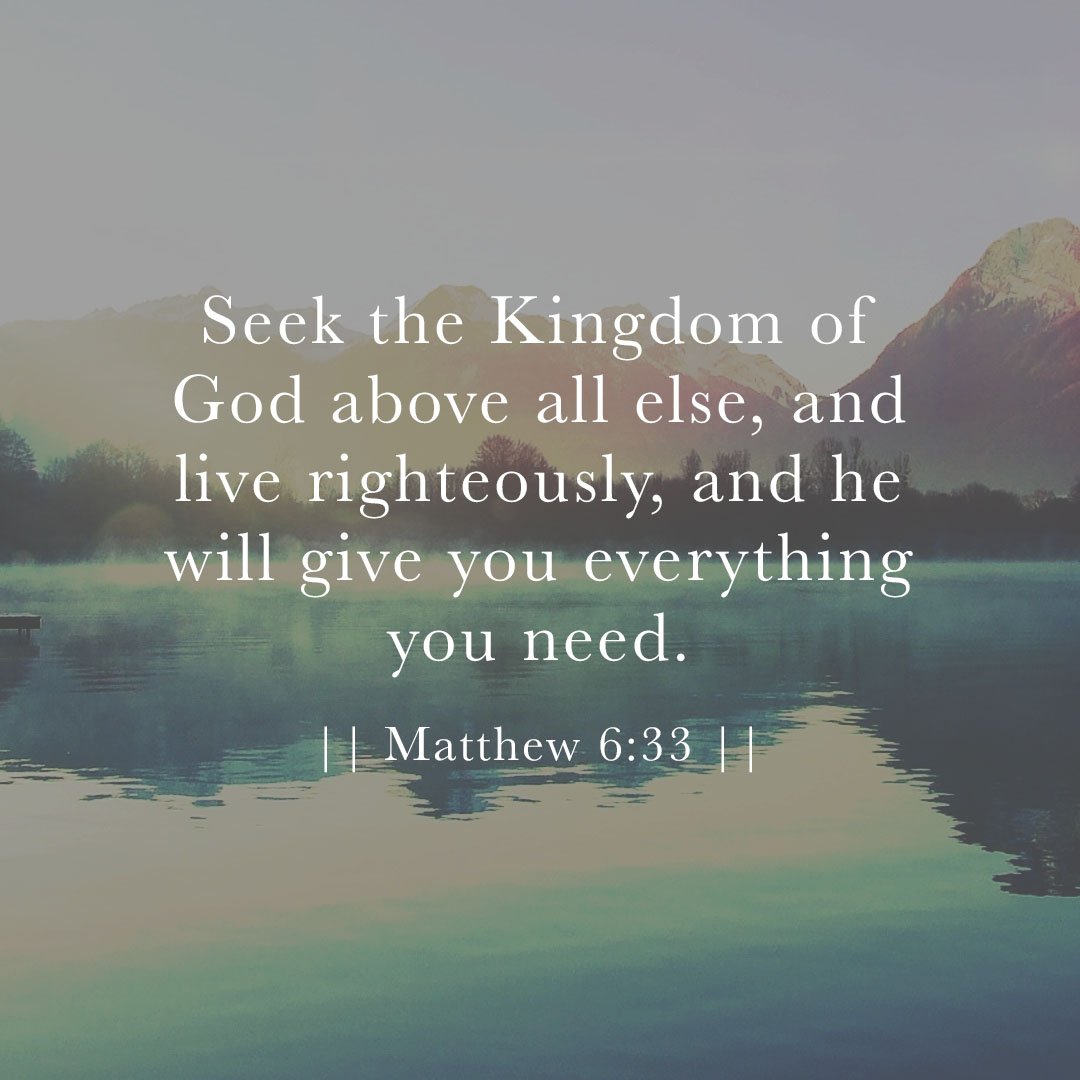 drdavemartin's tweet photo. Matthew || 6:33 NLT
#Sunday #Scripture https://t.co/igDE55MTzI