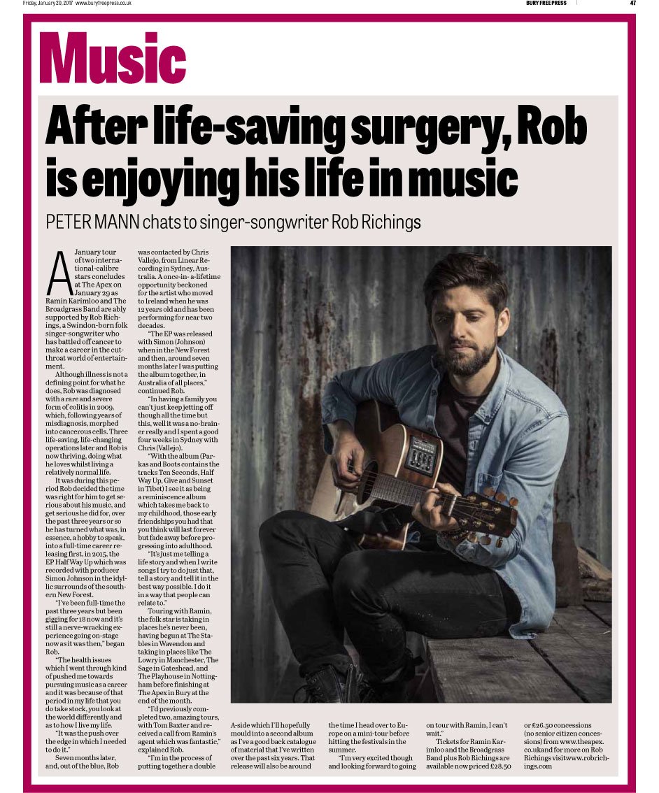 @robrichings appears at <a href="/TheApexVenue/">The Apex</a> in #BuryStEdmunds tonight, here's my feature for the <a href="/buryfree/">Bury Free Press</a> #folk #music