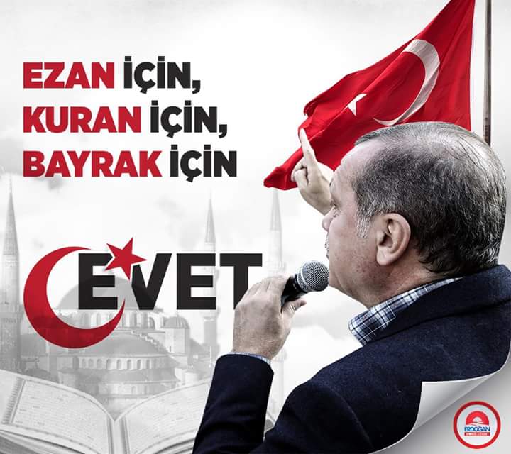 EZAN İÇİN, KURAN İÇİN. BAYRAK İÇİN #EVET #bendevarim #akgenclik #erdogan #devletbaşkanı #akparti #başkan #rte #başbakan #rterdogan #anayasa
