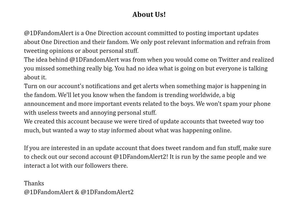 About our account