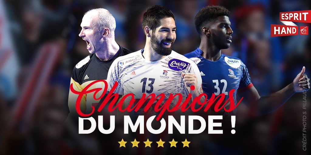 EspritHandball's tweet photo. CHAMPIONS DU MONDE !!! 
LES FRANÇAIS CONSERVENT LEUR TITRE !!!! 
🌟🌟🌟🌟🌟🌟
#EspritHandball https://t.co/BELimjCLx7