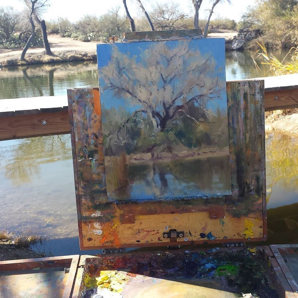 #pleinair #painting at #tanqueverderanch in #Tucson #Aizona with my friend @kamimendlik  8… ift.tt/2jL2rVP