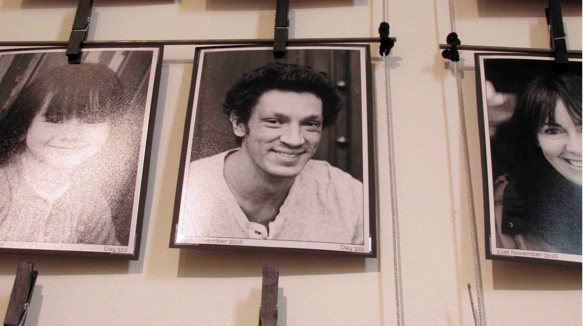 Another handsome cove spotted @trinitytheatre gallery AND in real life – <a href="/CarolynTGray/">still a Dope Old Person⁷ 🦋🐋💜</a> &amp; I were checking out the haircut! ;-) <a href="/SamuelMarlow/">Samuel Marlow</a>