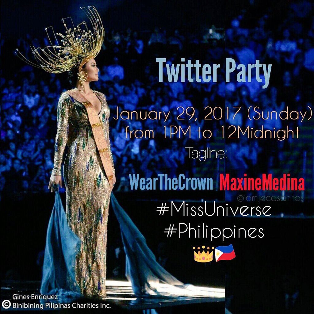 aldub_uae's tweet photo. Lets go! WearTheCrown MaxineMedina #MissUniverse #Philippines https://t.co/HsnY1GPci3