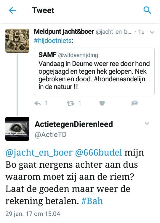 jacht_en_boer's tweet photo. Reactie burger op loslopende honden in natuurgebieden.

Volgt u aub onze hele hashtag #hijdoetniets en oordeel zelf! https://t.co/nyYGnFA6pS