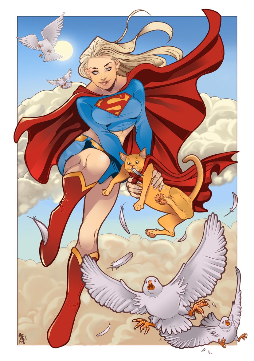 04nbod's tweet photo. How #Supergirl spends her Sundays #kittyexercise https://t.co/JS8lT2FlUe