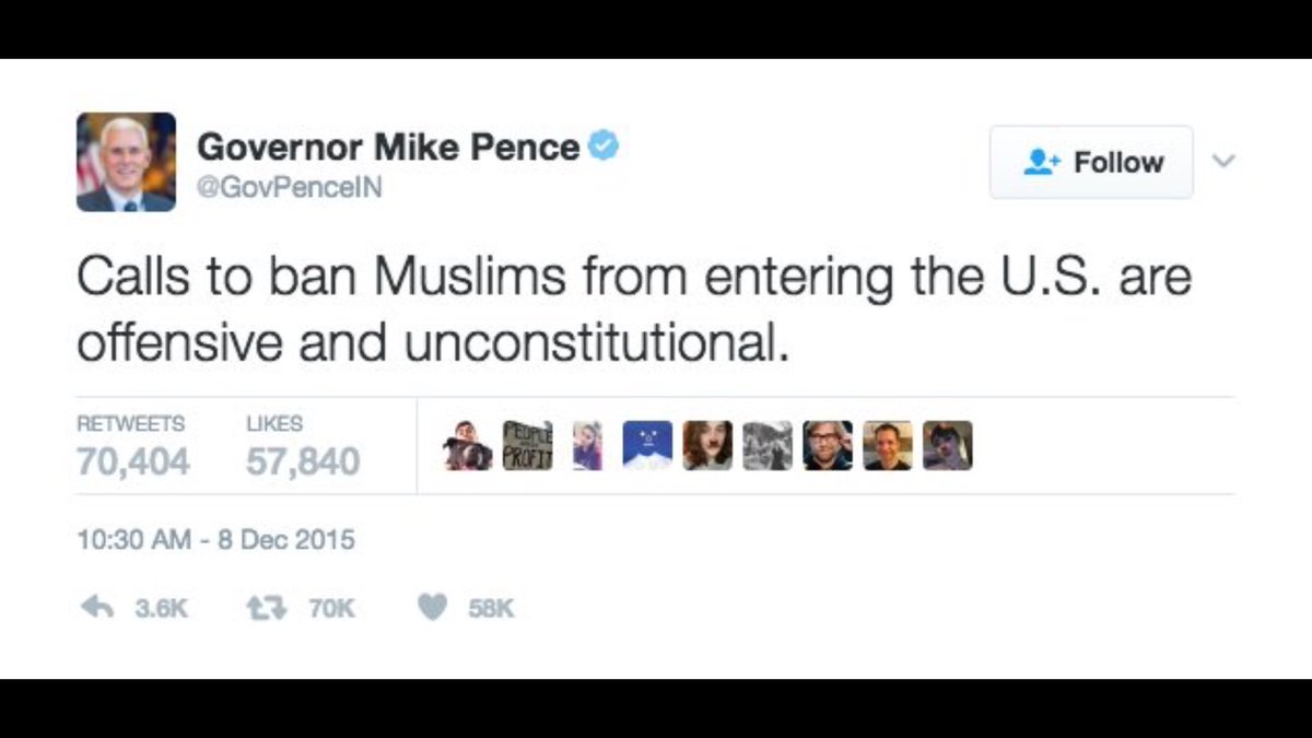 QuincyWandera's tweet image. Apparently @WhiteHouse has deleted this tweet by @MikePenceVP dated 8th Dec 2015. @RealDonaldTrump #alternativefact #LetTheWorldKnow