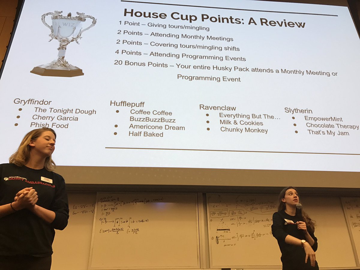 huskyambassador's tweet photo. HOUSE CUP POINTS. Rack 'em up by coming to events and taking shifts! #HASpringTraining https://t.co/WntMpTHxLZ