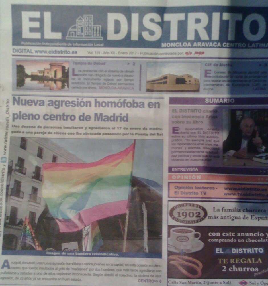 IgualdadLGBT's tweet photo. ¿Cuando va a parar esto? Basta ya de ir con miedo y ser agredidos por ir simplemente con nuestra pareja por la calle #BastaDeLGTBFobia https://t.co/RO0E8ka4fA
