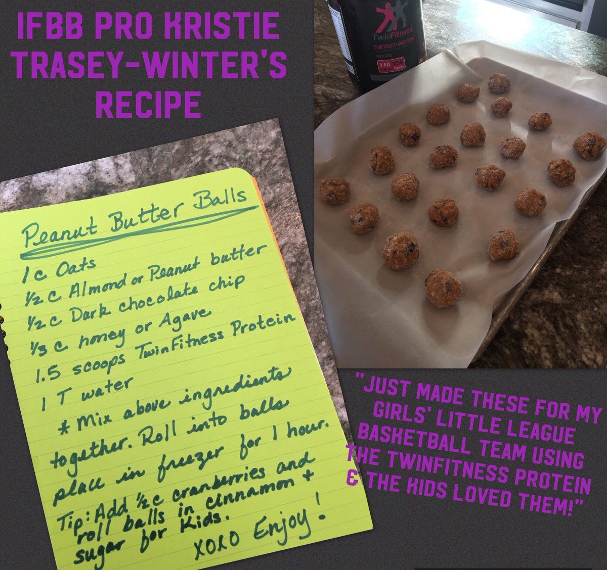In need of a healthy snack? Here's a great recipe from IFBB Pro Kristie Trasey-Winter's kitchen!