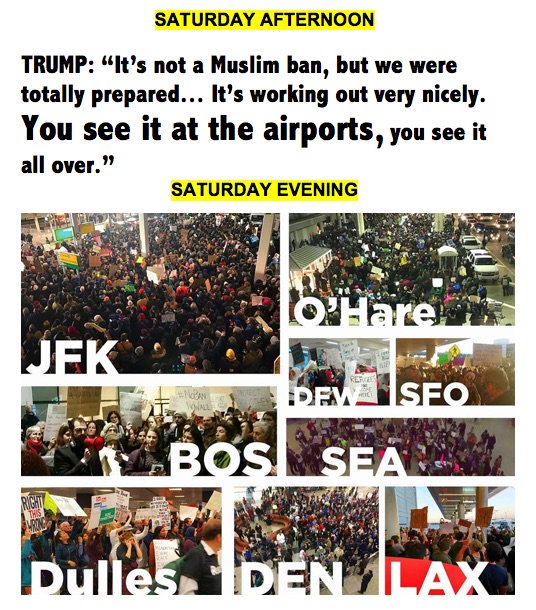 PeteTucker's tweet photo. What a difference a couple of hours makes. #MuslimBan #NoMuslimBan https://t.co/s9OspGpbLe