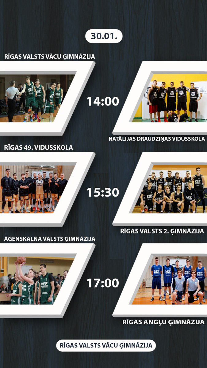 VEFsuperliga's tweet photo. 30.janvāra spēļu grafiks https://t.co/GNoSqW1WnK