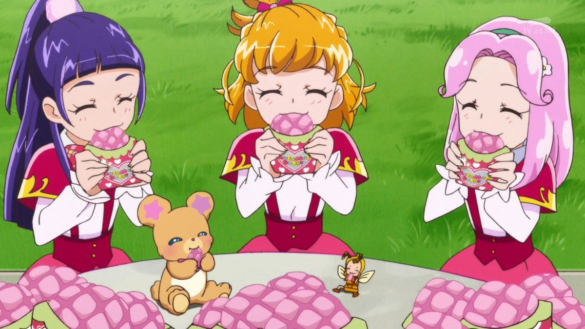 大鉄神まさと Pa Twitter 魔法つかいプリキュア50話 いちごメロンパンも戻ってきて再びメロンパンでお祝い この２人も後にプリキュアになるんだろうな 数年後に期待 まほプリを助けたプリキュアいなくなったと思ったらこの子が 魔法つかいプリキュア Precure