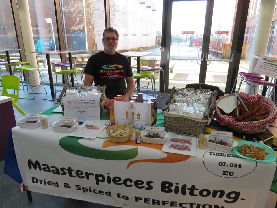 MaasterBiltong's tweet photo. A relaxed time was had at @OldhamAcademy Sunday Market. This needs more advertising though. I look forward to my next Market day there. https://t.co/C9LsA7ljC4