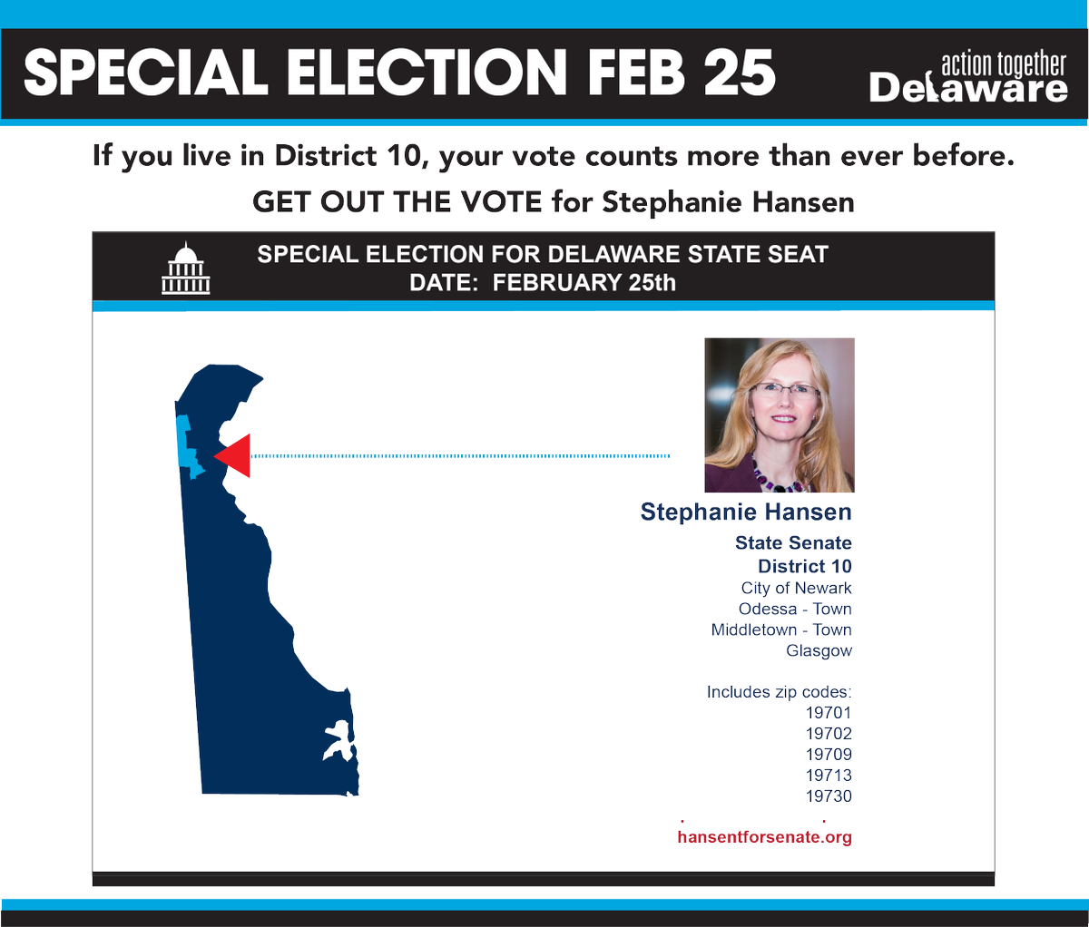 2getherDelaware's tweet photo. @Blue_Delaware @Deldems @DEStonewall @ProgresDel @DEDemocrats Feb 25th. #SaveDelaware @HansenForSenate https://t.co/4qW6vZEjU9
