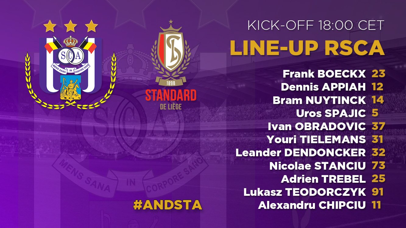 RSCA - Standard: the starting line-up! 