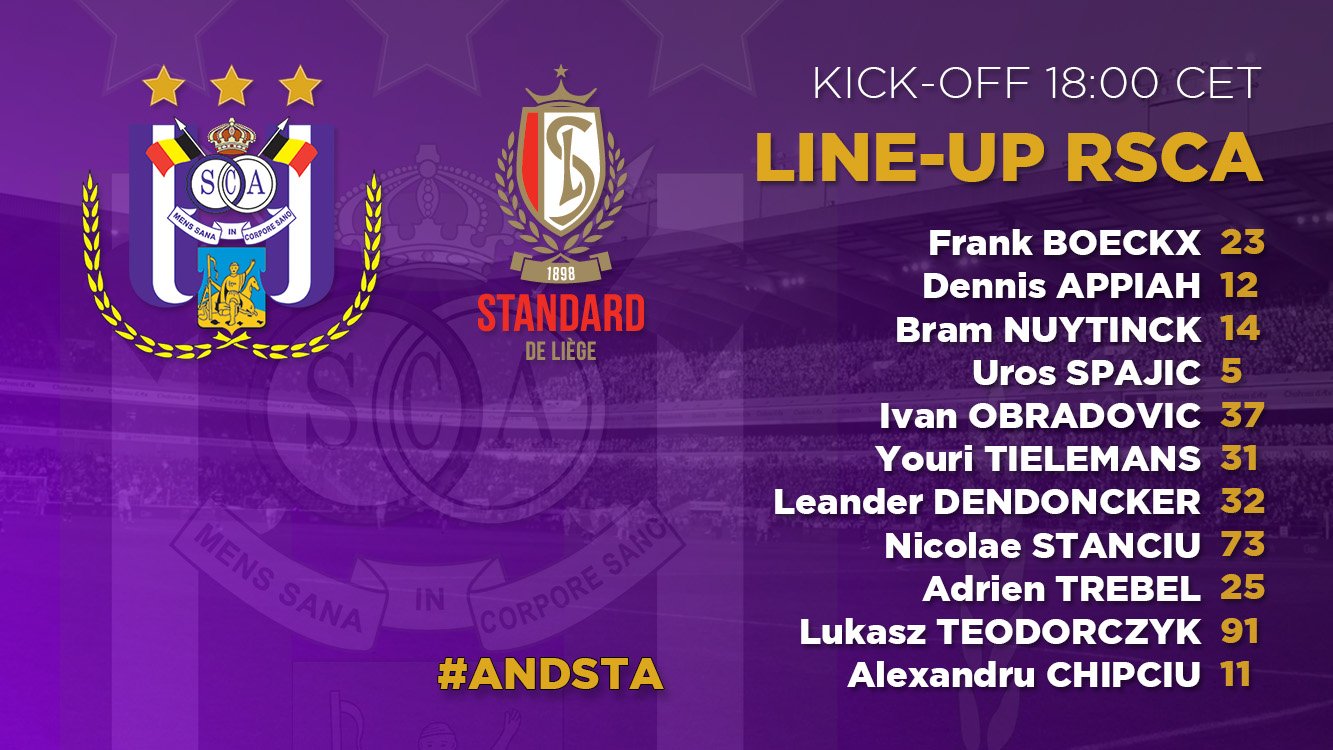 RSCA - Standard: the starting line-up!