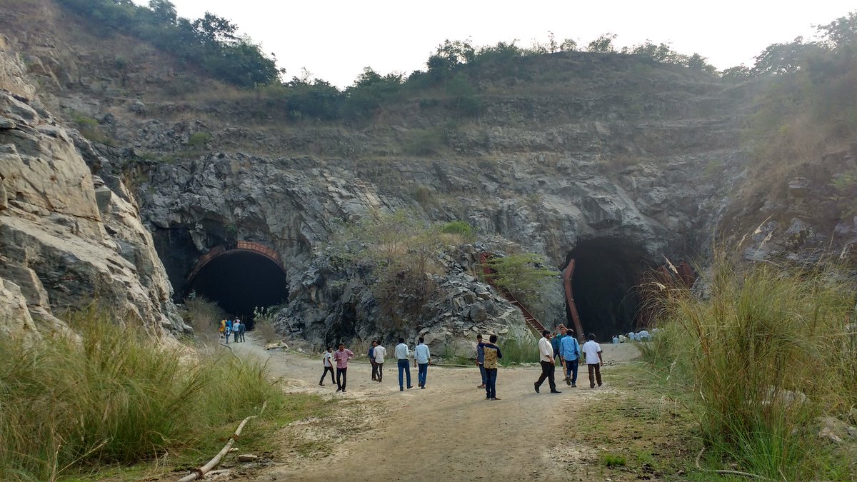 NeerajK_G's tweet photo. Twin tunnels #RightMainCanal
Dozens of trucks carrying soil and rocks out of the project site #Polavaram https://t.co/lcdVVlf2bt