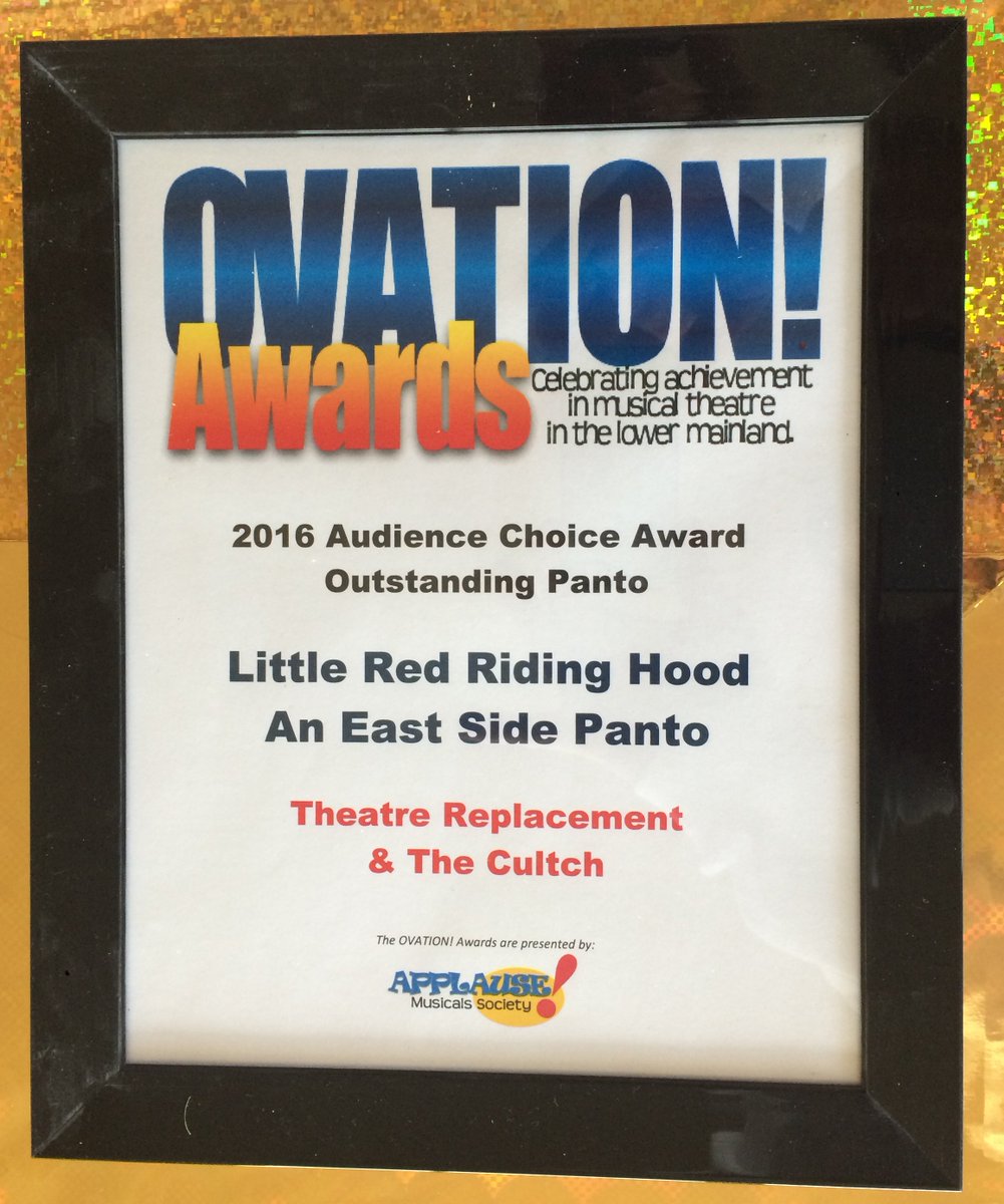 Winner of 2016 Audience Choice Panto: Little Red Riding Hood, East Side Panto <a href="/TheCultch/">The Cultch</a> <a href="/ThtrReplacement/">Theatre Replacement</a> #OVawards