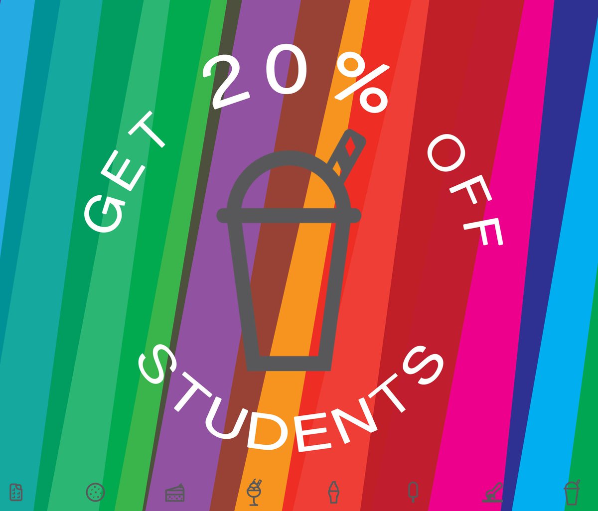 scoopnshake's tweet photo. Are you a student? Then get yourself 20% off any of our delicious desserts. https://t.co/DEZrf0JCIQ
