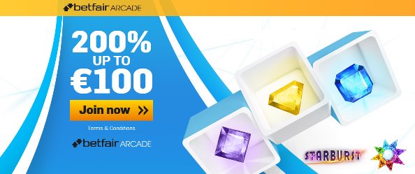 _betpython's tweet image. Play Starburst at Betfair. Get 200% free up to 100 Euro #boom bit.ly/2fUtSJZ