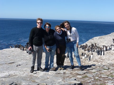 FalklandsGov's tweet photo. Our student competition winners have arrived in the #Falklands and are enjoying seeing the #penguins! @ukinbrazil @ukinuruguay @UKinChile https://t.co/JSobktkUZf