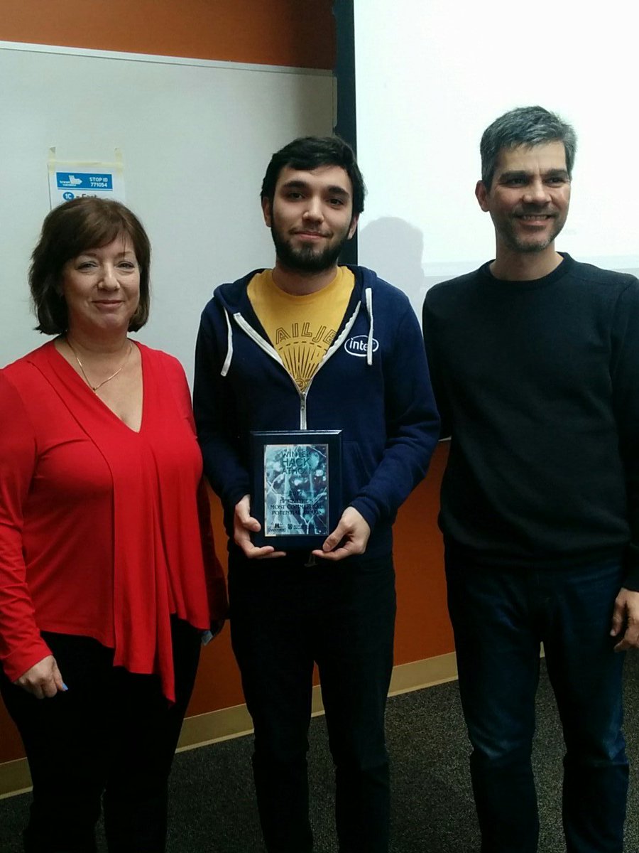 hackforge's tweet photo. For the entry with the most commercial potential, the @UofW_EPICentre Award goes to Team GeoRisk https://t.co/9tTiy5ccVO