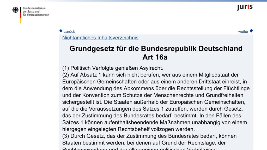 @XYEinzelfall <a href="/ibikus31/">Sarah</a> <a href="/welt/">WELT</a> Und wer erklärt Merkel Artikel 16a Abs. 2 Grundgesetz?