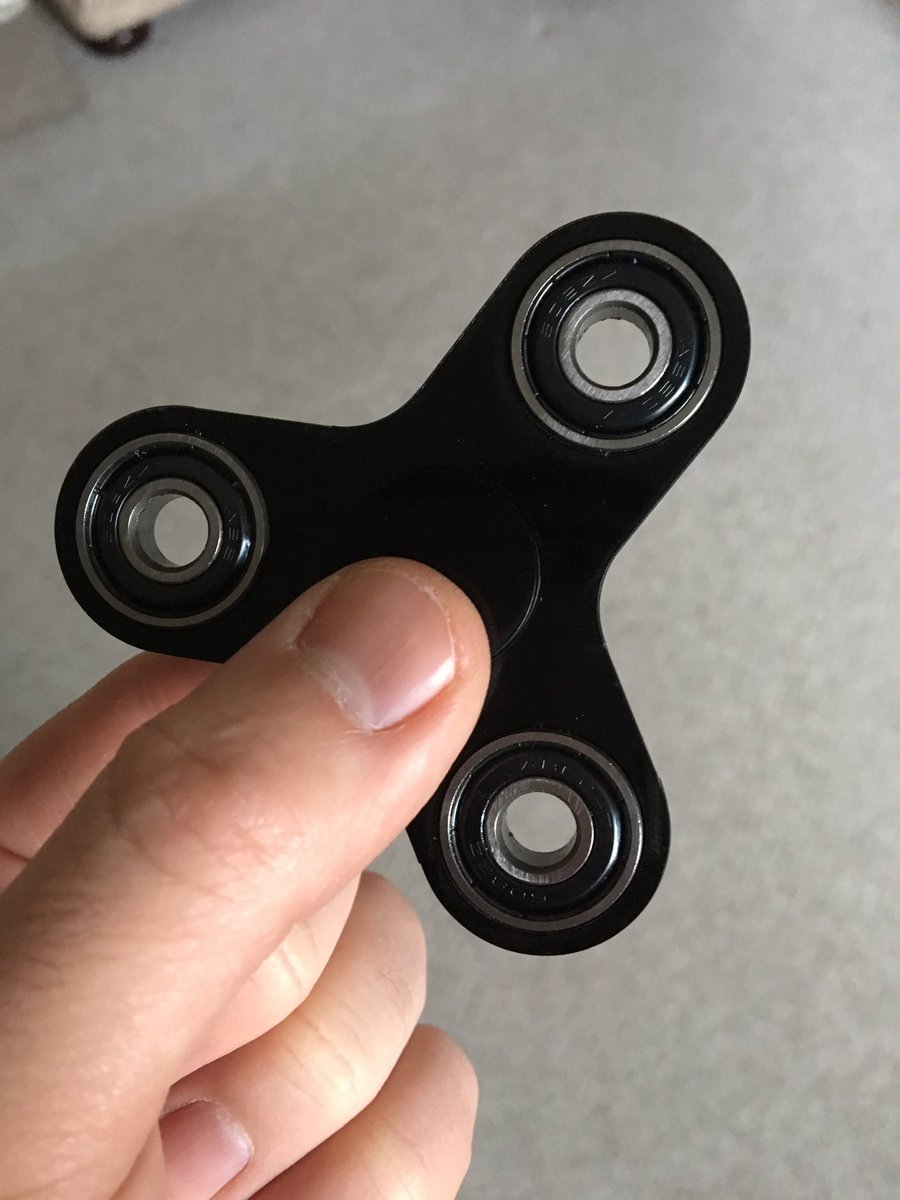 laserdoodle's tweet photo. New prototype fits much better in my hand. #lasercut #acrylic #fidgetspinner #abec7 #adhd #toy https://t.co/kKjroQ4FoH