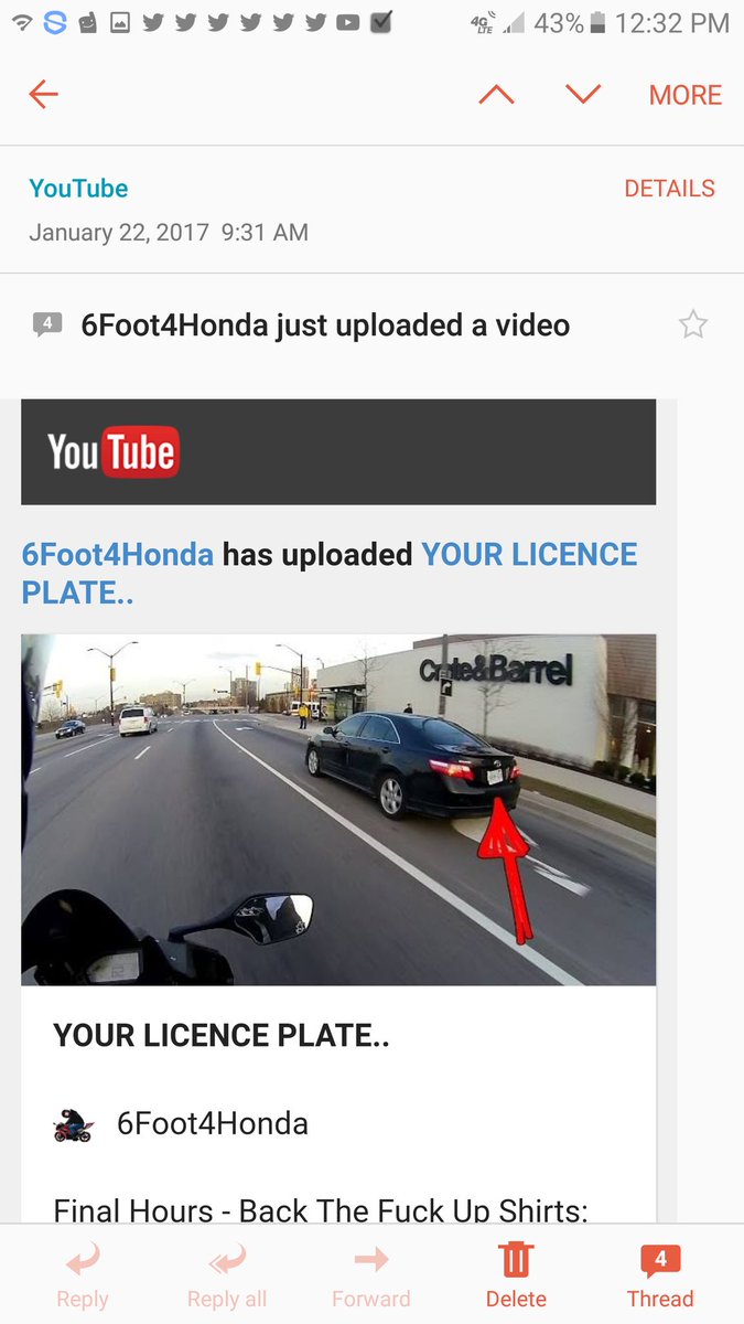 DLaunchButton's tweet photo. @6Foot4Honda Hey bro 6Foot sent me lol. Love the vids, keep up the great work. #SubSquad, #NoteSquad. https://t.co/GCMrksLuCo