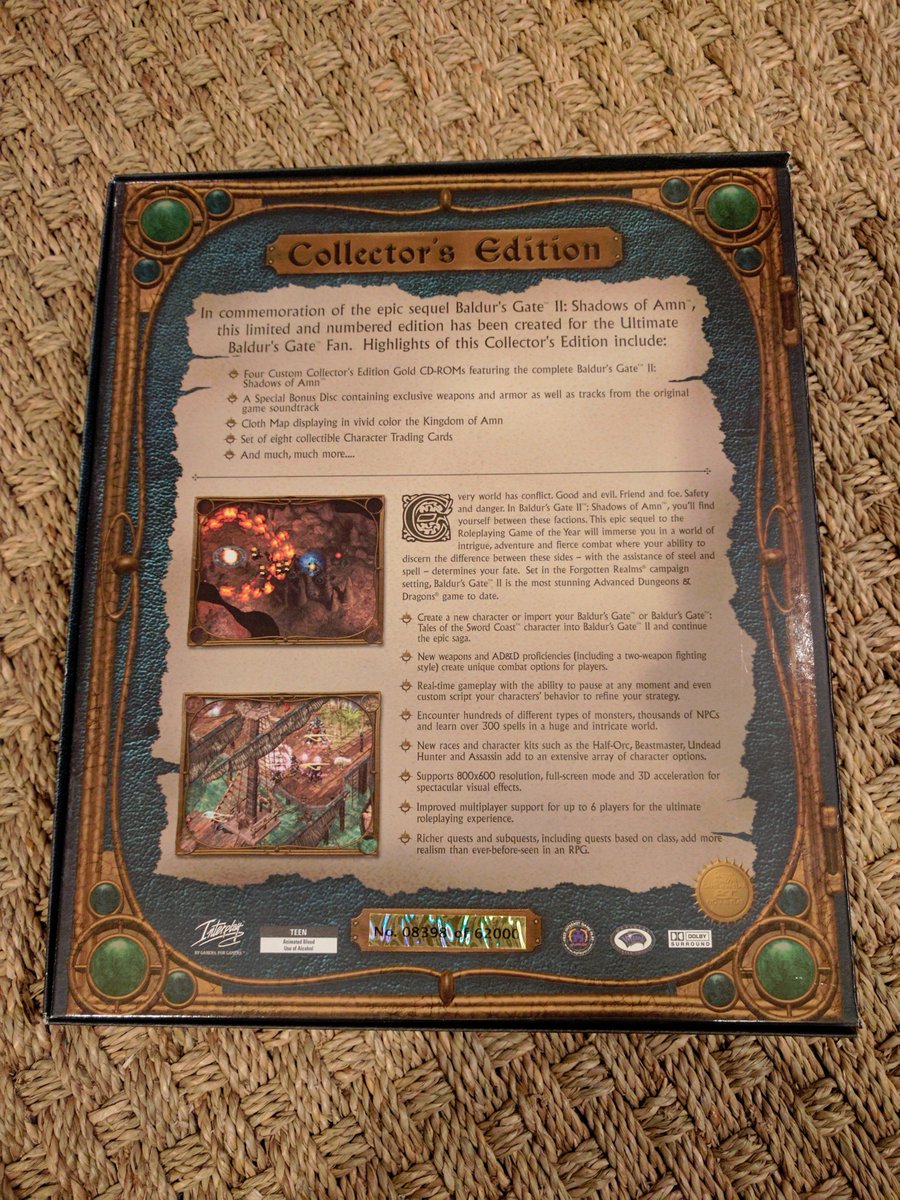 dancingcrab's tweet photo. Today's #bigboxaday is @bioware's BALDUR'S GATE II: SHADOWS OF AMN COLLECTOR'S EDITION! NA oversized version w/ hinge. @bbpcgc #baldursgate https://t.co/k0ba3C8BW9