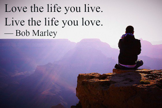 Intissar Haddiya Aime La Vie Que Tu Vies Vie Celle Que Tu Aimes Love The Life You Live Live The Life You Love Bobmarley