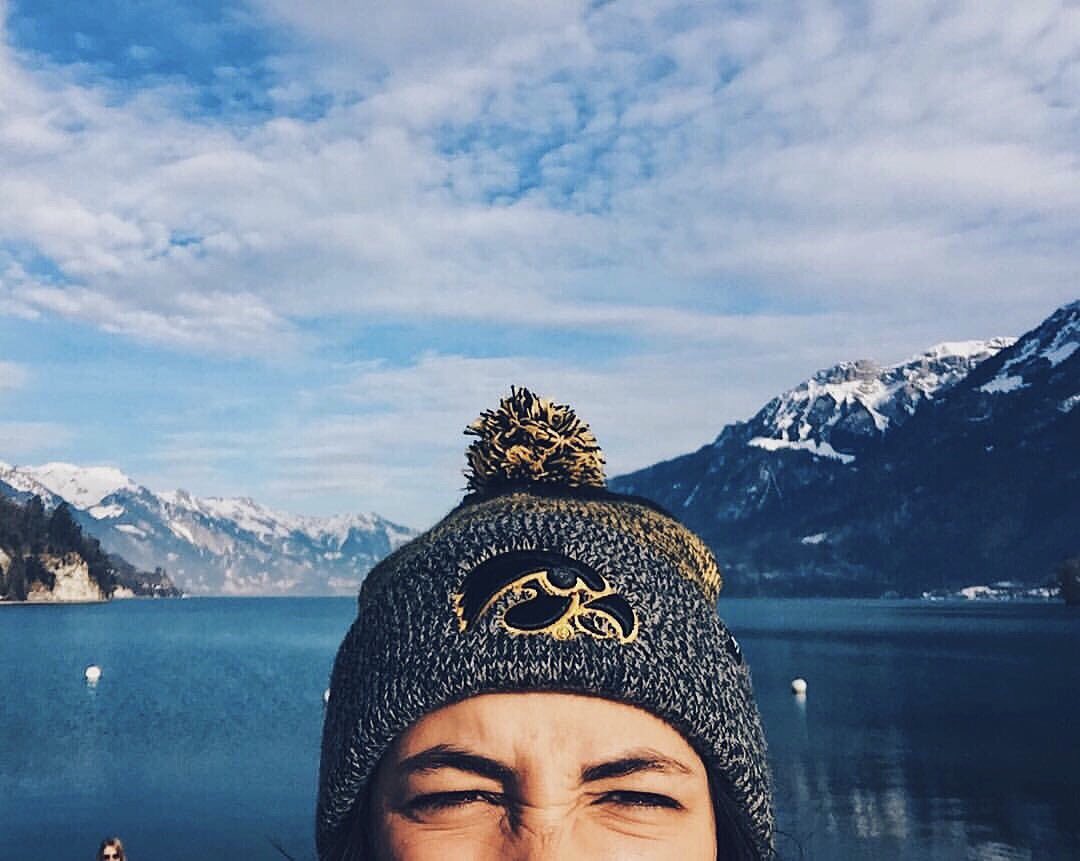 Reppin' all across the world ~ On Iowa!!!💛 #studyabroad #iowagphi