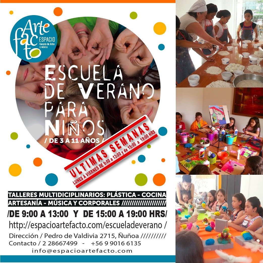 cafeartefacto's tweet photo. ✸✸ESCUELA DE VERANO✸ULTIMAS SEMANAS✸✸Talleres Artístico - Recreativos niños de 3 a 11
https://t.co/gxhlVqTY5p o al whatsapp +569 90166135 https://t.co/8vKRhb2cUN