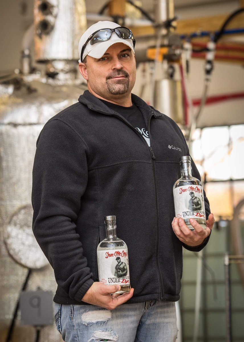 Mccoy21Shane's tweet photo. Had a great day at the Distillery yesterday! My Underground Moonshine has been brought back to life from the 1920s! #shanemccoy #7xnation https://t.co/7ZP1Bmyg4r