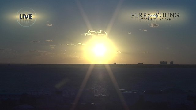 A spectacular sunset across the area.