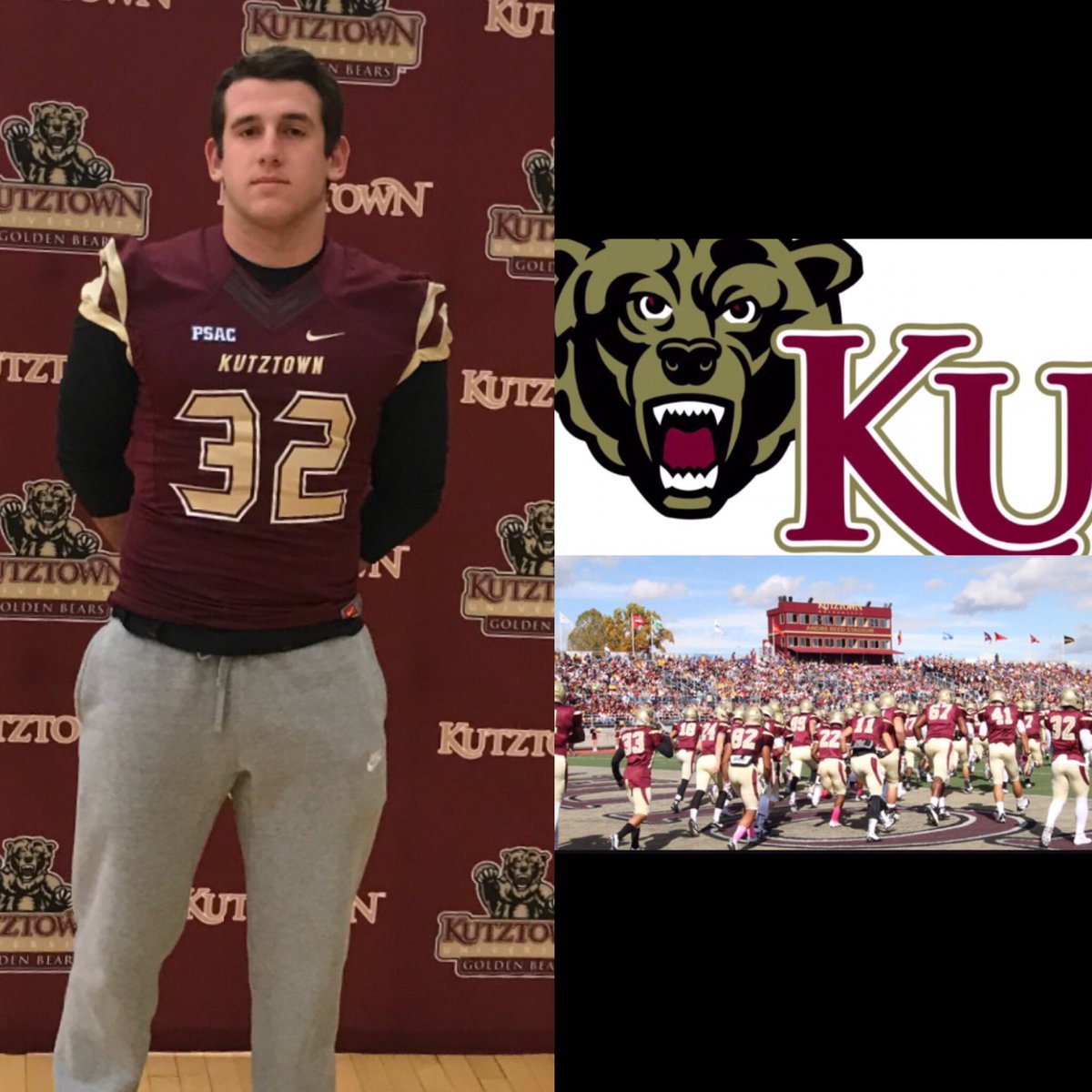 NickVasger's tweet photo. Proud to say I have committed to play football and further my education at Kutztown University! https://t.co/jOpBnIW41V