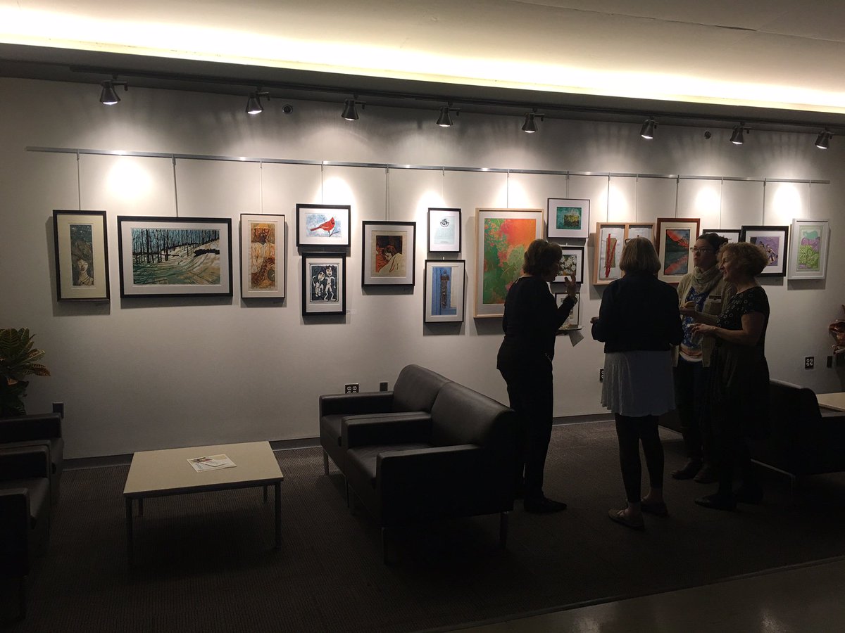 67stprintmaker1's tweet photo. The 67th Street Printmakers had a great show at the Columbus Learning Center, thanks for all who came out!!! https://t.co/P498BpnTg4