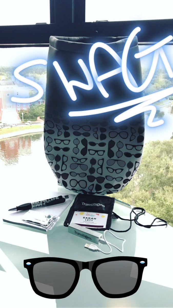 VuePointIds's tweet photo. We’re excited to be at #TransitionsAcademy this year! Thanks for the swag @transitions 😎 #mysights https://t.co/tA8MDTKhez