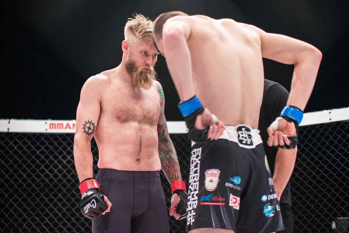 NFCFightNight's tweet photo. Intense! Juho Valamaa  preparing his Mind and Fists for his First, and Only Round, at NFC 1.
 #NFC1 #TurkuGetReady #NFC2 #Intense https://t.co/sPlw0BRc6n