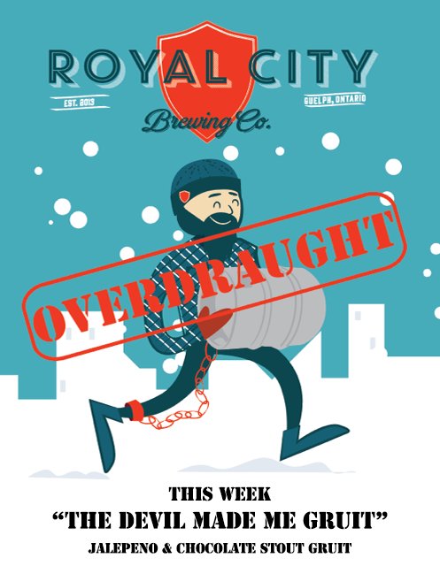 CraftBrasserie's tweet photo. This week's feature for @RoyalCityBrew #Overdraught
#Jalepeno #chocolate #stout
#CraftBeer #Beer #Welovebeer https://t.co/YyTzibddTz