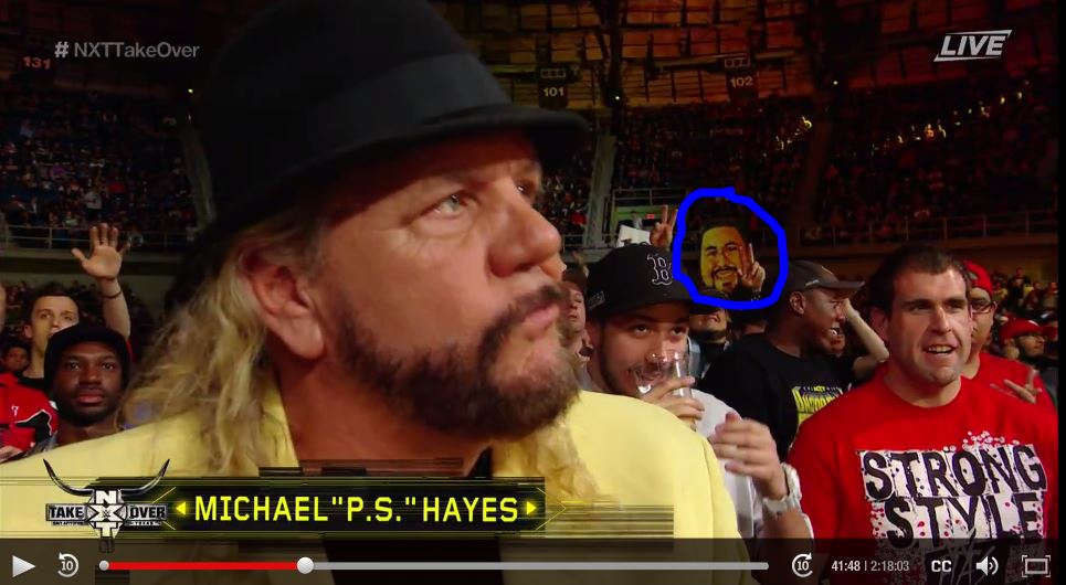 Patrick79x's tweet photo. It's an @HeyHeyItsConrad sighting at @WWENXT Takeover!  #DootDootDoot   @bruceprichard @PrichardShow @MichaelPSHayes1 https://t.co/i4CHs2wfv9