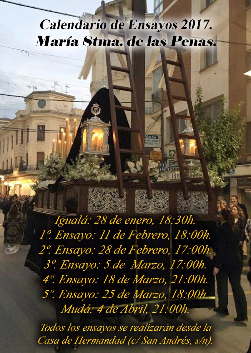 CDescen's tweet photo. CALENDARIO DE FECHAS DE AMBAS CUADRILLAS CUARESMA 2017
#SOYDELDESCENDIMIENTO #50ANIVERSARIO https://t.co/GpcmTqNO2y