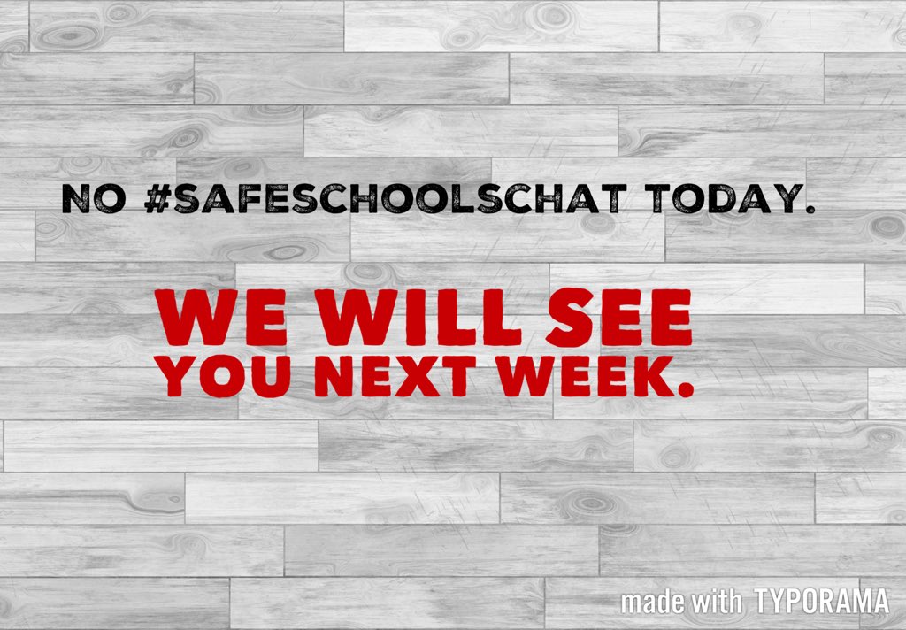 SafeSchoolChat's tweet photo. #SafeSchoolsChat https://t.co/nE5FfrLgn8